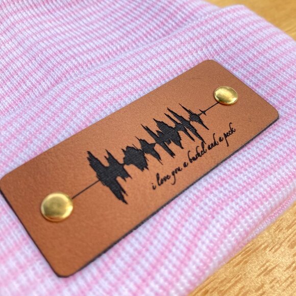 I Love You A Bushel And A Peck Soundwave Newborn Baby Beanie - Pink - Not Custom - Picture 3 of 9